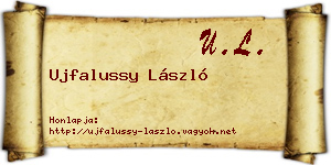 Ujfalussy László névjegykártya