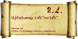 Ujfalussy László névjegykártya